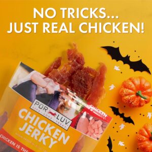 Pur Luv Chicken Jerky Dog Treats, Made with 100% Real Chicken Breast, 16 Ounces, Healthy